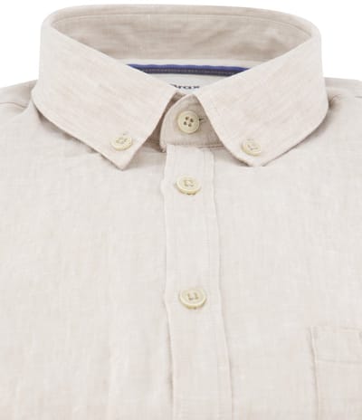 Brax Pure Linen Modern Fit overhemd beige