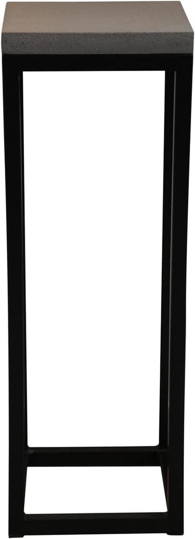 column steel black with fiberstone top 50x50x100cm