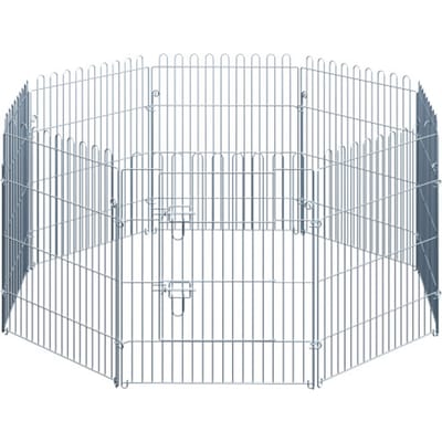 4goodz Pawhut puppyren konijnenren van metaal b63 x h76 cm
