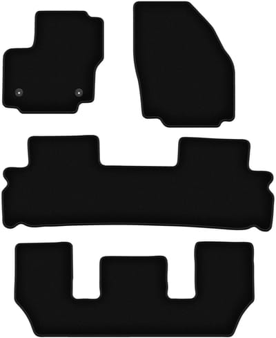 BASIC zwarte veloursmatten voor: Ford S-MAX MK1 FL 7-zits (2012-2015)