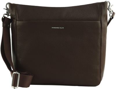 MANDARINA DUCK Leren schoudertas Mellow Leather Crossover Bag Espresso donkerbruin