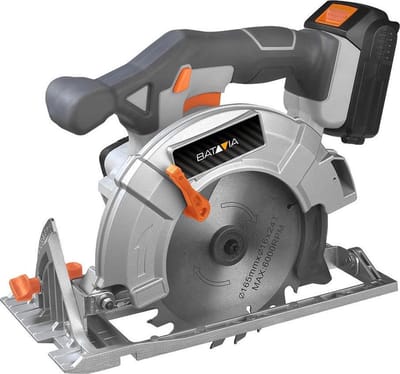 Batavia Accu 18V cirkelzaag Ø 165 mm - Excl. Accu en Oplader - Max. zaagcapaciteit hout 50mm - Instelbare zaagdiepte - Softgrip - 45° versteksnedes - Maxxpack