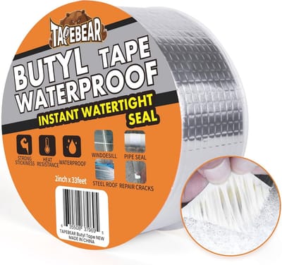 Waterdichte Butyl Tape 2 inch x 33 voet voor Dakreparatie, Boot- en Pijpenafdichting