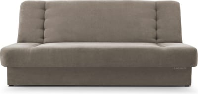 Zitsbank met slaapfunctie en opbergruimter, een bank voor de woonkamer, een slaapbank 192x92x85 cm - CYPRUS - Beige (Soro 13)