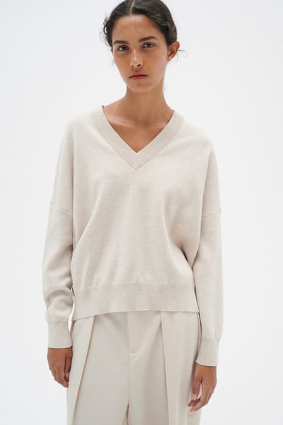 INWEAR Fosteriw V-neck Truien & vesten Dames - Sweater - Hoodie - Vest- Taupe - Maat L