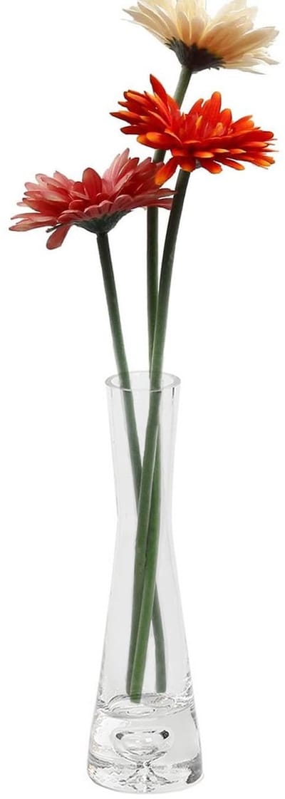 Dailygoods- Glazen Vaas Klein - Taps Toelopend - Dikke Bodem - Woondecoratie - Uniek Ontwerp - Sterke Transparantie - Bloemenvase