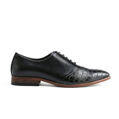 ALLTHEMEN Heren Krokodillenprint Spitse Neus Schoenen - 40