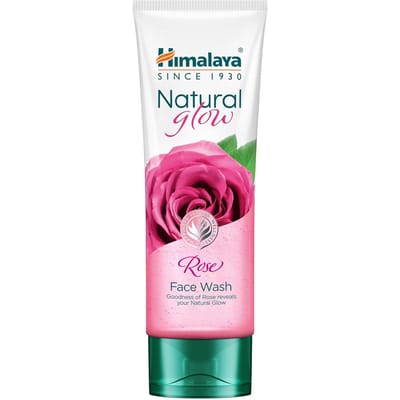 Himalaya Natural Glow Rose Gezichtsreiniger 100ml Enkel Pak Zachte Huidreiniger voor Natuurlijke Stralende Gloed en Verwijdering van Onzuiverheden pink