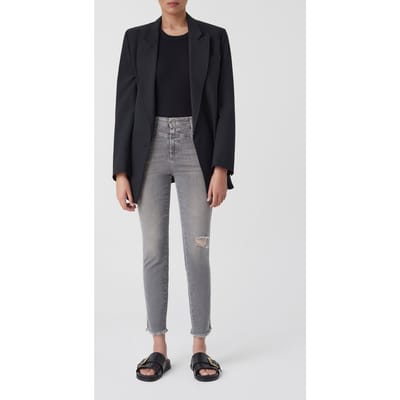 Closed Skinny Pusher Jeans Mid Grey Maat: W32 | Skinny Jeans Outlet | Dames | Grijs