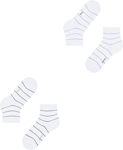 Esprit Fine Line 2-Pack slijtvast kwartlengte katoen multipack sokken dames veelkleurig - maat 35-38