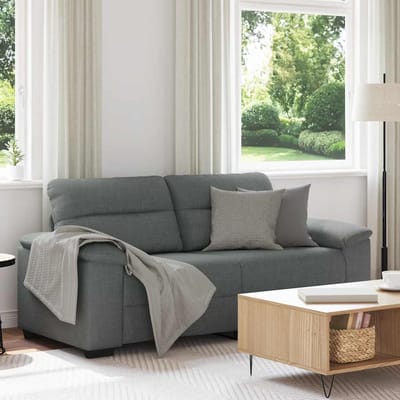 vidaXL - 2-zitsbank - 180x81x84 - cm - stof - donkergrijs