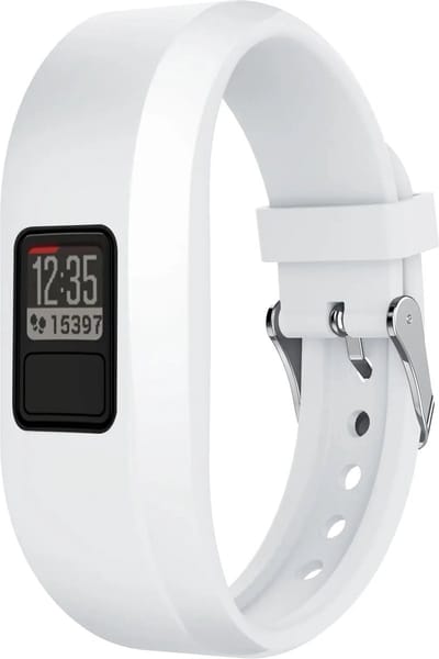 Strap-it Siliconen bandje - geschikt voor Garmin Vivofit 3 & Vivofit jr junior 1/2 - wit