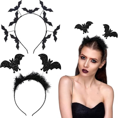 2 Stuks Bat Headband voor Halloween - Bat Oren Haaraccessoires en Hoofdbanden voor Feestjes en Kostuums