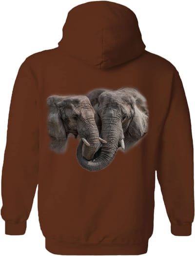 Olifanten Big Hug - Elephants The Coloured House Hoodie S