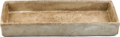 HomeBound by KY | Aardewerk dienblad rechthoek beige | 30x12x4cm | dienblad tray off-white