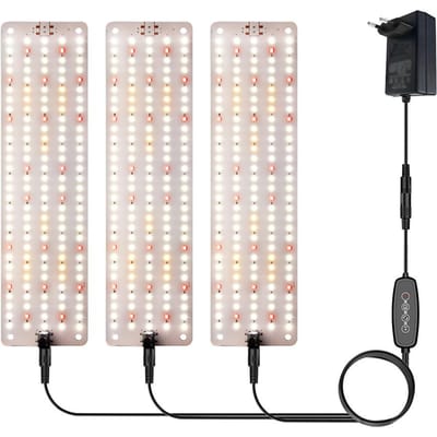 Full Spectrum LED Plantengroeilamp Board Supplement Licht voor Binnenplanten Zaailinggroeilamp One Drag Three EU Plug Cold Light