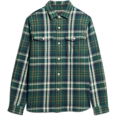 Superdry - The Merchant Store - Zwaar geruit overhemd - Heren - Lange mouwen shirts