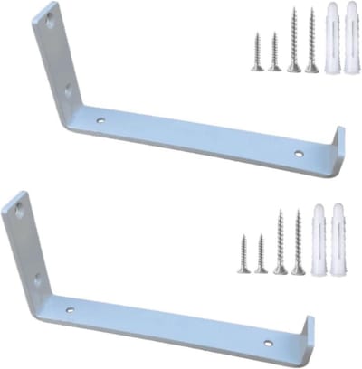 Zwevende plankdragers - Wandsteunen - Planken Monteren - L-vormig ontwerp - 103 cm - Wit