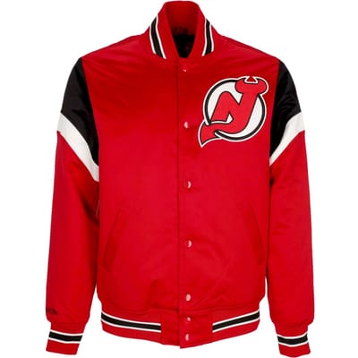 Herenbomberjack NHL zwaargewicht satijnen jack Nejdev originele teamkleuren