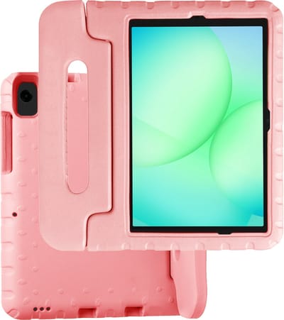 Hoesje Geschikt voor Samsung Galaxy Tab A11 Plus / A9 Plus - Kinderhoes Shockproof Bumper - Kidsproof Case - Tablet Hoes - Kinder Hoes Cover - Zalm