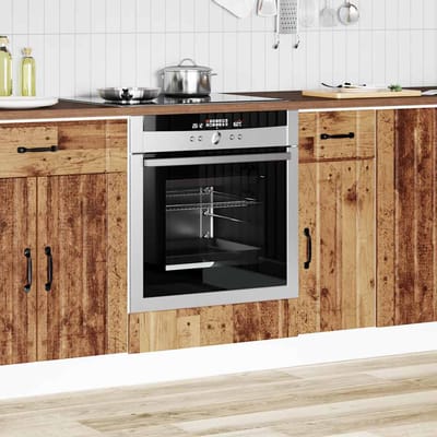 vidaXL - Ovenkast - Lucca - bewerkt - hout - oud - houtkleurig