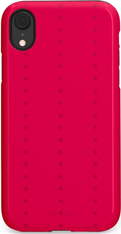Casetastic Hoesje Geschikt voor Apple iPhone Xr - Stijlvolle Beschermende Duo-layer Case - Ritmisch rood