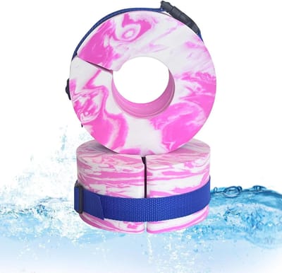 Swim Aquatic Cuffs - Adjustable High Density Water Arm Rings | Swimming Buoyancy Training Straps For Kids Adults Beginners Teens Pool Water Sports Fitness Exercise Float Support Training Aid Portable