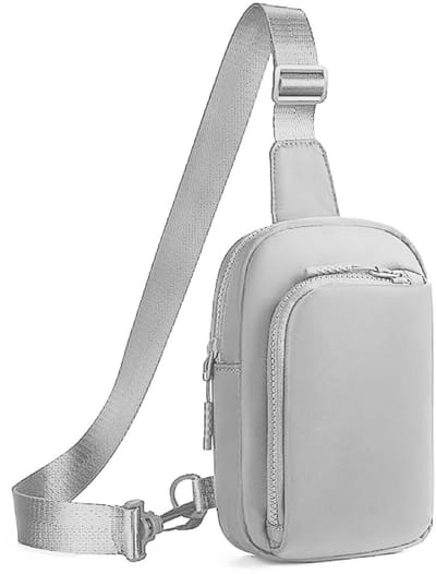 Sounix Crossbody Schoudertas - Crossbody Tas - Voor Dames en Heren - Waterafstotende Schoudertas met Verstelbare Band en Meerdere Vakken - Grijs