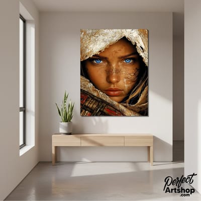 ICE EYES BABY - Wanddecoratie 60x80 cm - Aluminium - Luxe Kunst aan de Muur