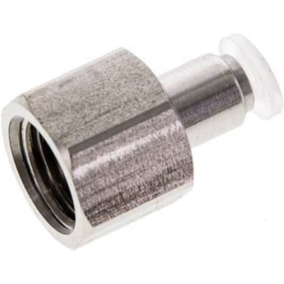 4mm x G1/4'' RVS/PA Insteekfitting Binnendraad EPDM/PTFE