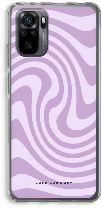 Case Company® - Hoesje geschikt voor Xiaomi Redmi Note 10 Pro hoesje - Swirl Paars - Soft Cover Telefoonhoesje - Bescherming aan alle Kanten en Schermrand
