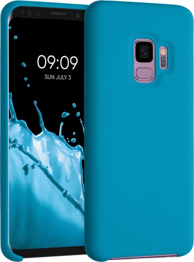 kwmobile telefoonhoesje geschikt voor Samsung Galaxy S9 - Hoesje met siliconen coating - Smartphone case in Caribisch blauw