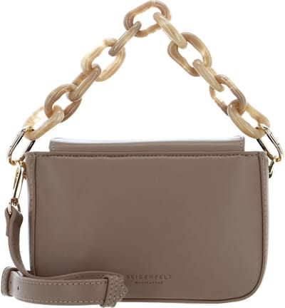 SEIDENFELT MANUFAKTUR Schoudertas Handtas Herrvik Midi Crossbag Almond / Gold Lichtbruin