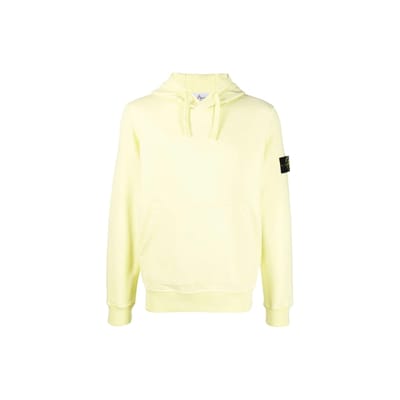 Stone Island Zomer22 Effen Kleur Kangoeroezak Logo Pullover Sweatshirt Heren sweatshirt Citroengeel 771564120-V0031 XL beige
