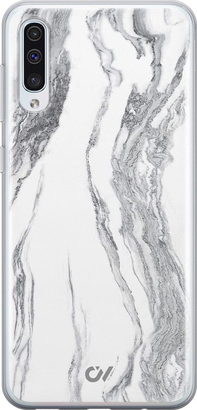 Hoesje geschikt voor Samsung Galaxy A50 - Marble Ivory - - Grijs - Soft Case Telefoonhoesje - TPU Back Cover - Casevibes