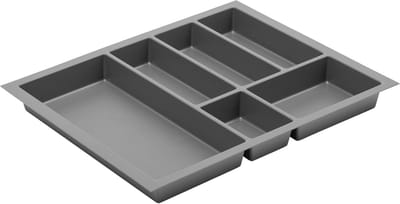 Famanu – Bestekbak lade-inzet kunststof antraciet 540 x 472 mm lade-organizer voor keukenkast