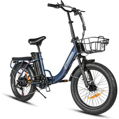 SAMEBIKE CY20 Pro Opvouwbare Elektrische Stadsfiets met 36V 13Ah Batterij, Shimano 7-Speed donkerblauwe kleur