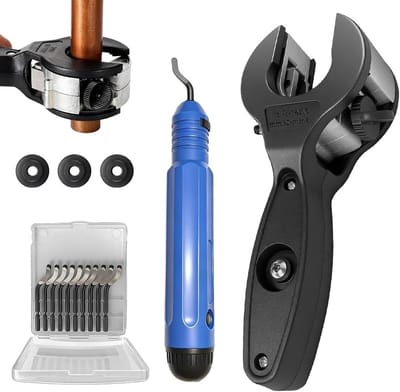 Professionele Buis Snijder voor RVS en Aluminium, 8-29 mm, Inclusief Ontbraamtools en 3 Wielen voor Precisie Snijden
