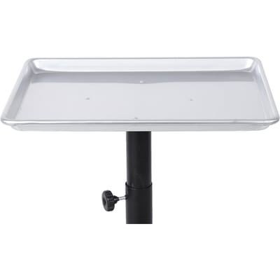 Plateau d'instruments de salon de coiffure en aluminium Chariot à hauteur réglable Outils de beauté sans support Argent rouge