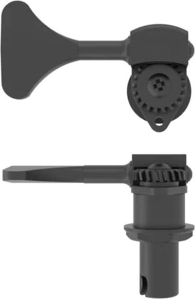 Hipshot HS0655KBT HB6 1/2 licensed Ultralite bass tuning machine, black, Y key, treble side