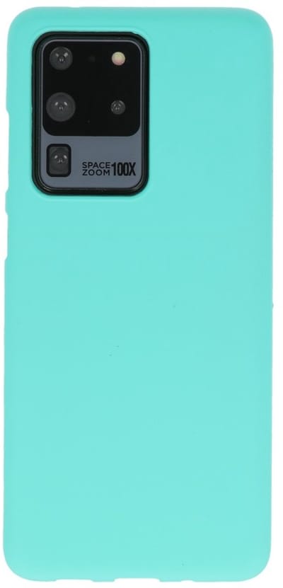 Hoesje Geschikt voor de Samsung Galaxy S20 Ultra - Backcover Color Telefoonhoesje - Turquoise