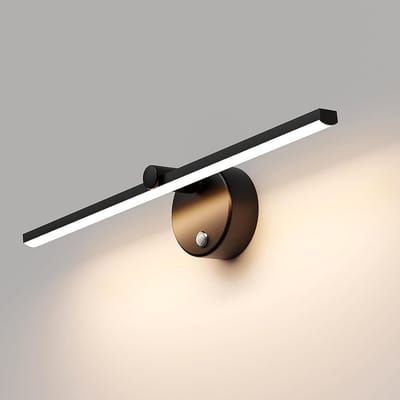 Ynkkvre - Badkamerlamp - Spiegelverlichting - Draadloze Wandlamp - Spiegellamp - 41 cm breed - 300° verstelbaar - IP44 badkamercertificering - Touch dimmer