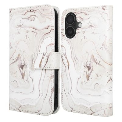 imoshion Hoesje - Geschikt voor Apple iPhone 17 - Design Bookcase smartphone - Sandy Marble