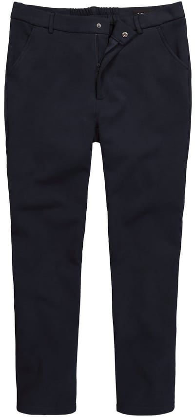 Men Plus - Heren - Jersey chinobroek Bilbao FLEXLASTIC® mix & match - Navy blauw - Maat L