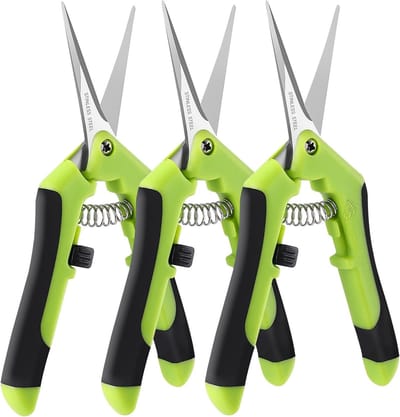 Set van 3 Tuinscharen 16,5 cm - RVS Precisiebladen voor Nauwkeurig Snoeien, Planten Onderhouden en Tuinieren