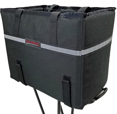Fietstas - Boodschappentas - Boodschappen Vervoeren - Zwaar Materiaal - 35x23x29 cm - Zwart