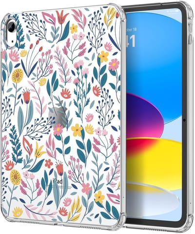 Dailygoods - Dailygoody - MoKo Clear Case - iPad 11 inch - Shockproof en Anti-Scratch - Lichtgewicht TPU - Ultra Clear Tablet Cover - Bloemen - Geschikt voor iPad ...