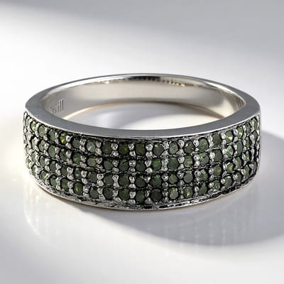 Cavill - Pave Diamanten Ring - 925 Sterling Zilver Platina Verguld - 0,56 ct Fancy Diamanten - Elegante Sprankelende Dames Ring