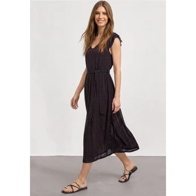 Midi-jurk van mesh met print