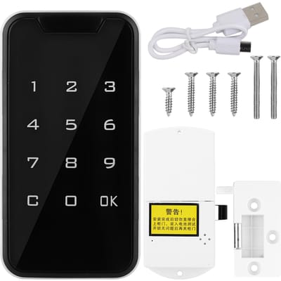 Slim Elektronisch Wachtwoordslot Sauna Fitness Kast Lade Slot Touchscreen white